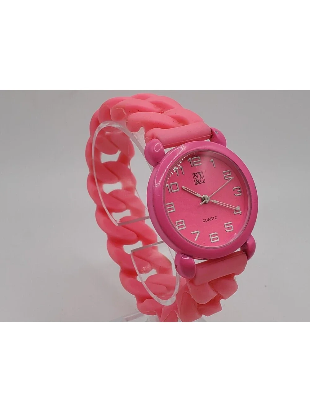 NY&C Watch Women 34mm Pink Round Dial New Battery